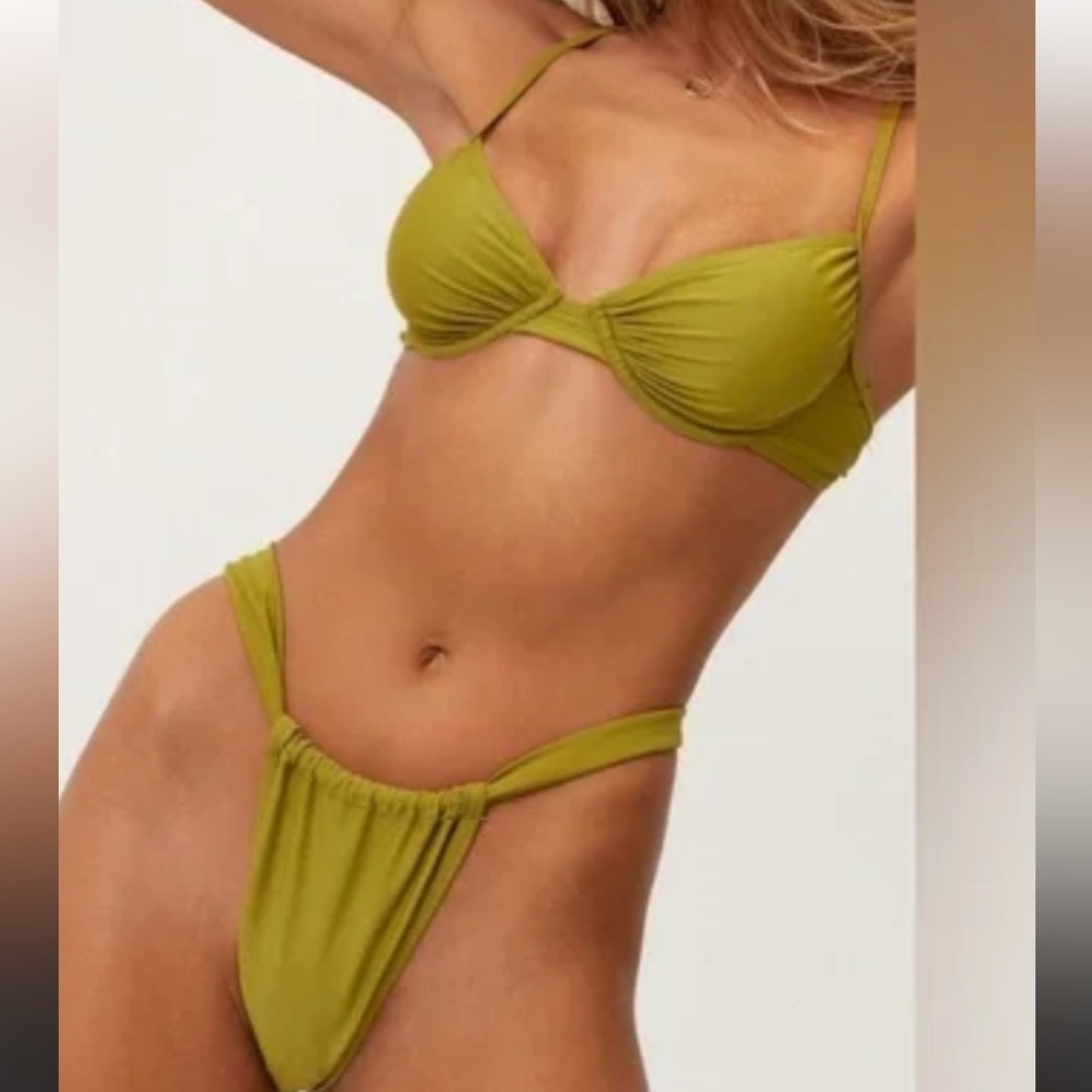 Nasty Gal Olive Bikini Set